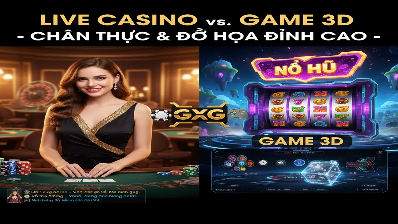 Live Casino là gì? So sánh với game 3D GXG