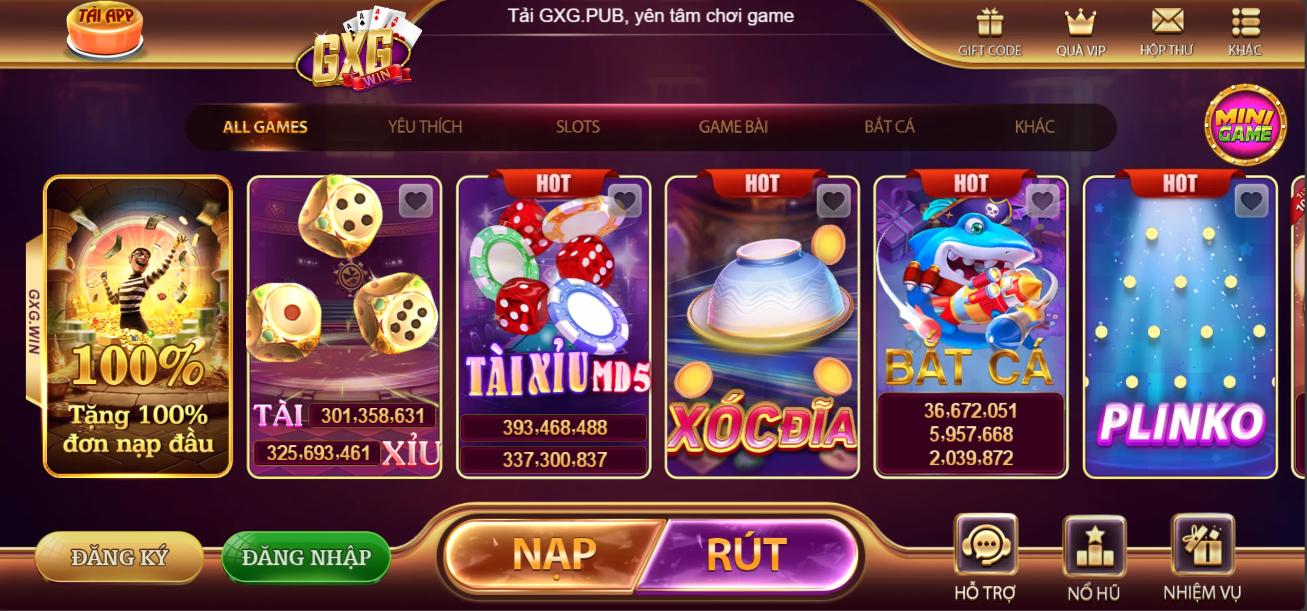 Không gian khởi động đầy lôi cuốn của hệ thống GXG