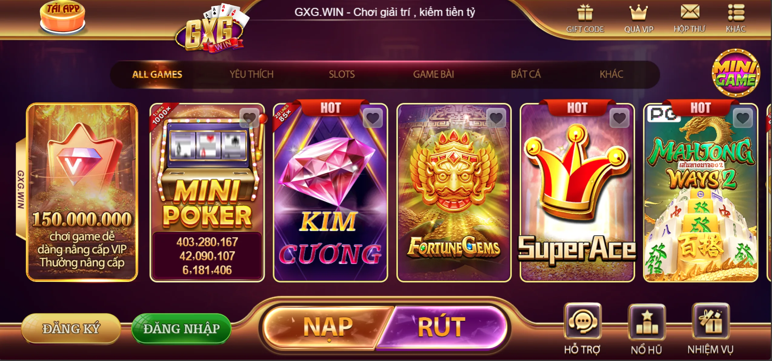 Kho Game Slot tại GXG Club